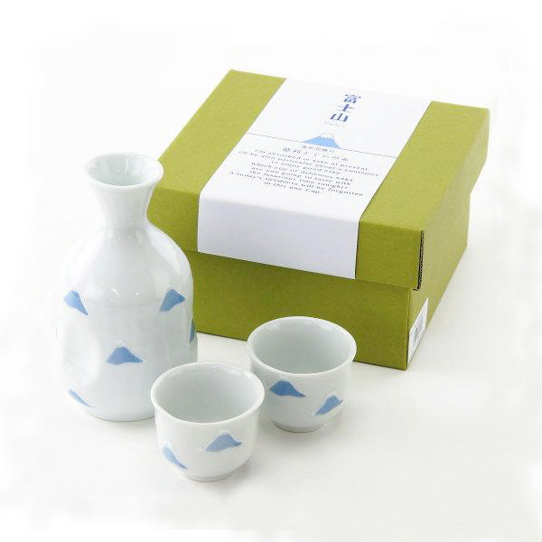 富士山波佐見燒清酒酒器套裝 Fuji Hasami Porcelain Sake Bottle Set