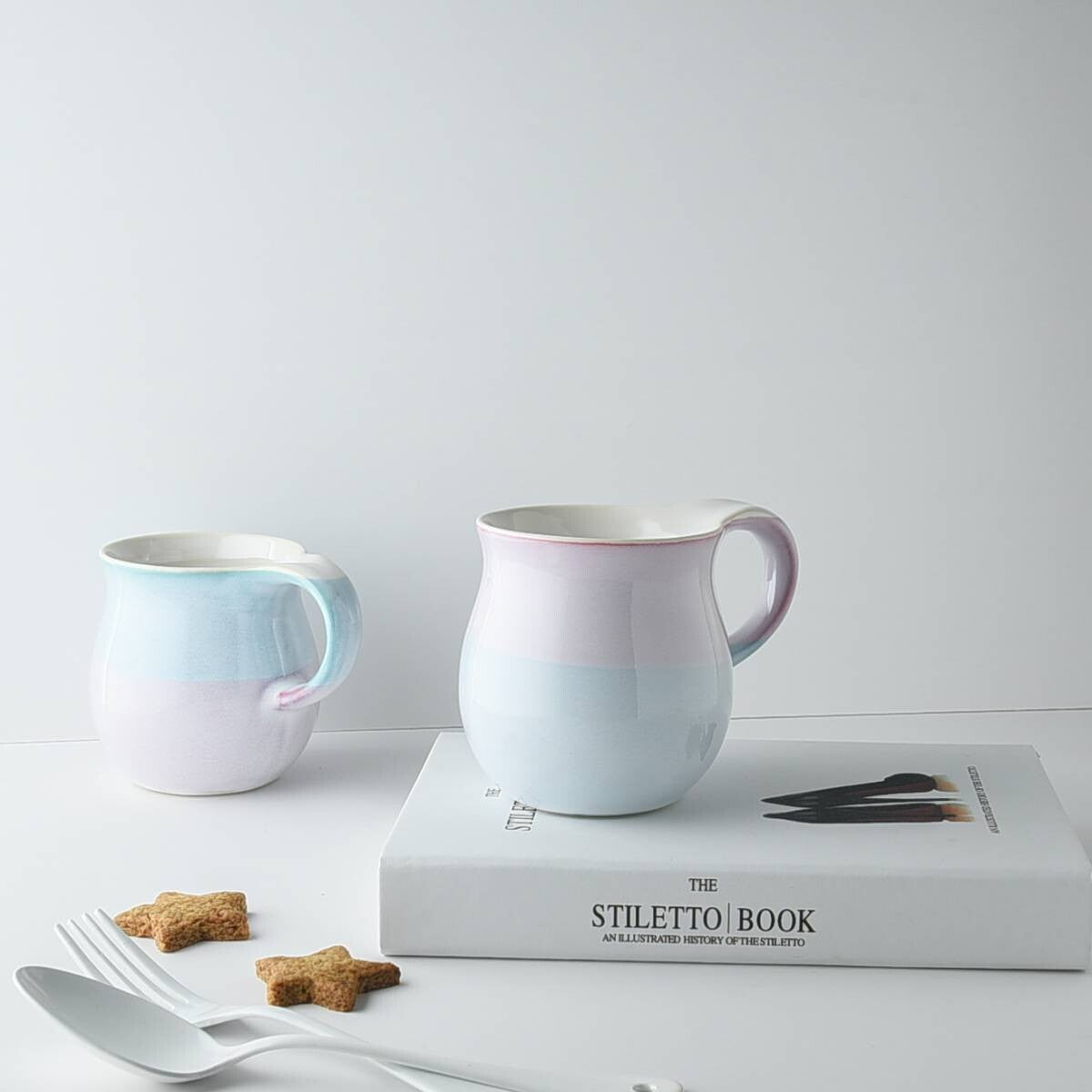 粉色美濃燒咖啡杯套裝 Pastel Color Au Lait Coffee Mug Set