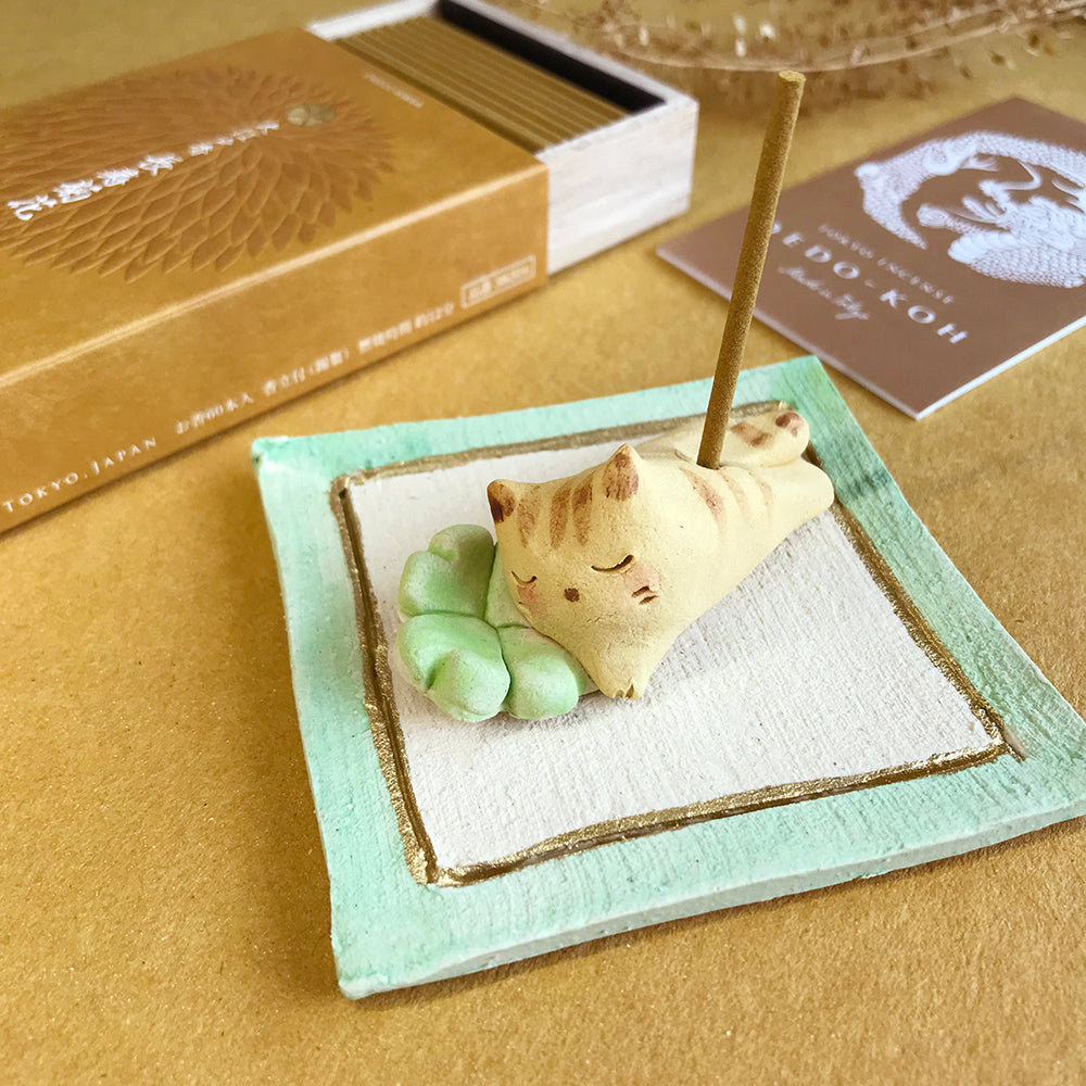 渴睡貓手工香座 Handmade Sleepy Cat Incense Holder