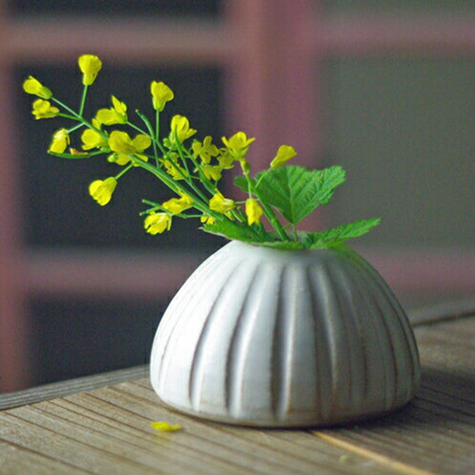 益子燒陶瓷花瓶 - 白色 Mashiko Ware Ceramic Vase - White