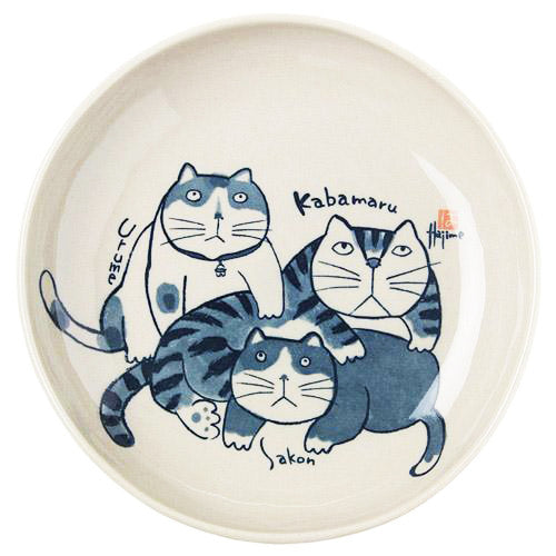 岡本肇貓咪餐碟 - 3 Cats / Okamoto Hajime Plate - 3 Cats