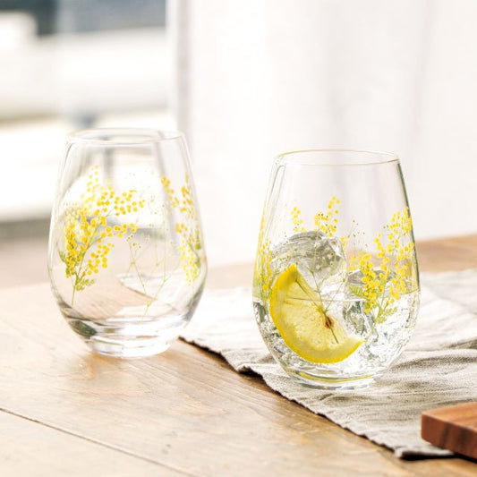花語系列玻璃杯套裝 - 含羞草 Floriography Glass Tumbler Set - Mimosa