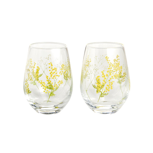 花語系列玻璃杯套裝 - 含羞草 Floriography Glass Tumbler Set - Mimosa