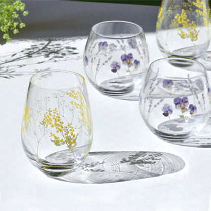 花語系列玻璃杯套裝 - 紫羅蘭 Floriography Glass Tumbler Set - Viola