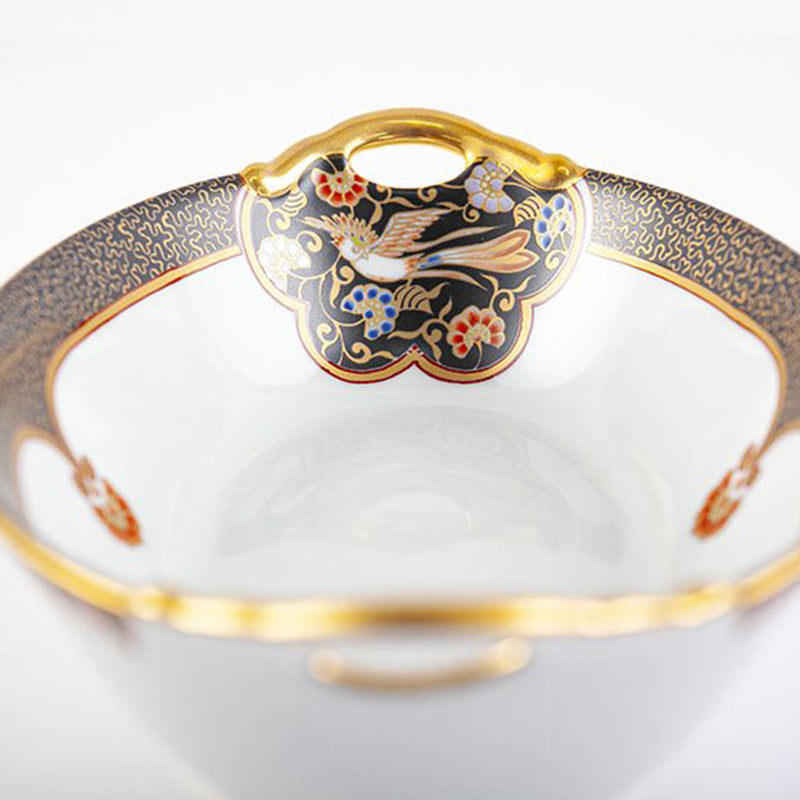 有田燒黑金彩鳳凰瓷碗 Arita Ware Dark Golden Phoenix Porcelain Bowl