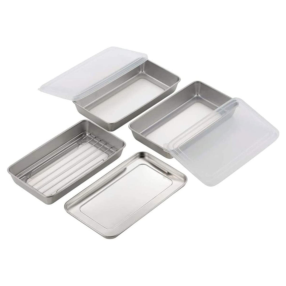 日本不銹鋼炸物料理盤套裝Japan Stainless Steel Cooking Tray Set
