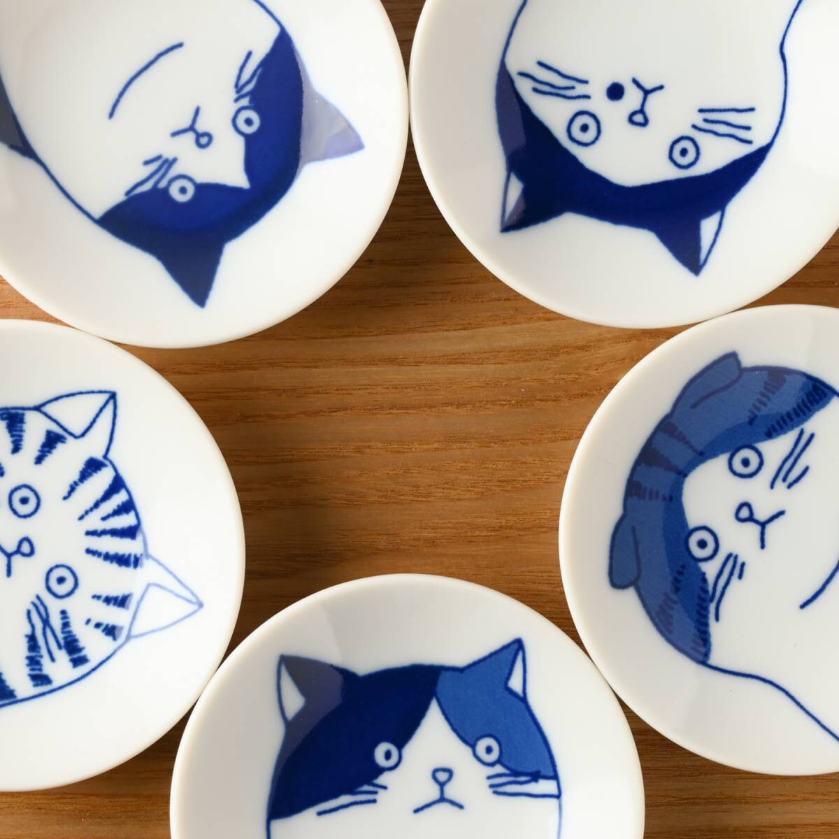 五個貓樣小碟套裝 (一套5件) Five Cat Faces Petite Plate Set (A set of 5)