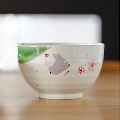 龍貓櫻花美濃燒丼飯碗 Totoro Sakura Minoware Don Bowl
