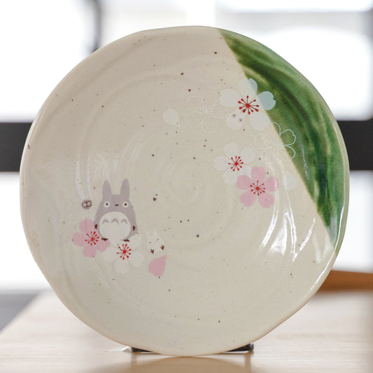 龍貓櫻花美濃燒21cm餐碟 Totoro Sakura Minoware Plate 21cm
