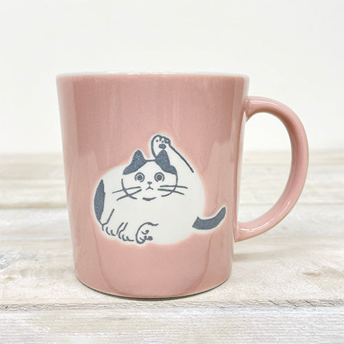 粉色系列貓兒陶瓷杯 -淡粉│Nekoto Cat Pottery Mug - Soft Pink