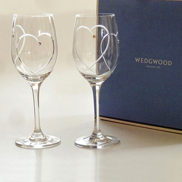 Wedgwood 心相印紅酒杯套裝*Wedgwood Promise Hearts Pair Wine Glasses