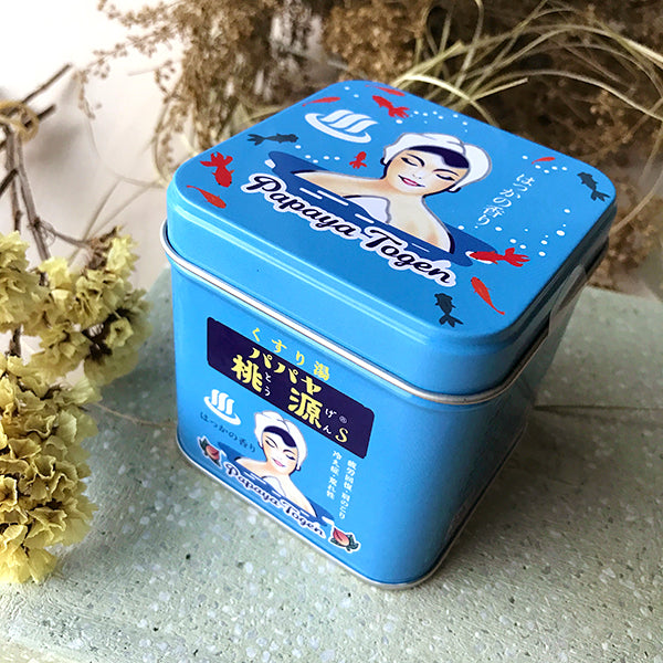 日本桃源浴鹽復刻版鐵盒裝 Papaya Togen Bath Salt