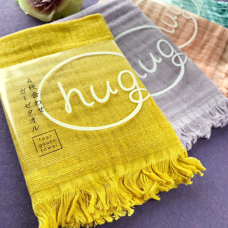 日本Hug四層織造紗方巾 Hug Four Gauze Wash Towel