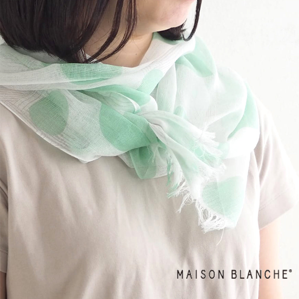 Maison Blanche冷感防UV圍巾 Maison Blanche Japan Gauze Printed Scarf