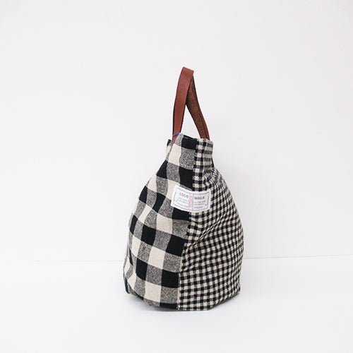 日本製黑白格子手提袋 Japan B&W Plaid Tote Bag