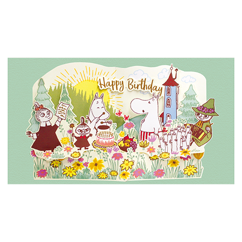 姆明立體生日卡 - 田園派對│Moomin Pop-up Birthday Card - Garden Party